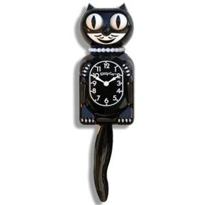 Classic Black Miss Kitty-Cat Kit-Cat clock Kat Klock